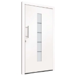 Porta d'Ingresso in Alluminio e PVC Bianco 100x200 cm