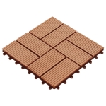 Piastrelle per Decking in WPC 11 pz 30x30cm 1mq Colore Teak