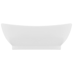 Lavandino con Troppopieno Ovale Bianco Opaco 58,5x39cm Ceramica