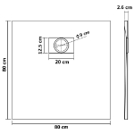 Piatto Doccia in SMC Bianco 80x80 cm