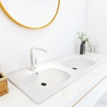 Lavabo Doppio da Incasso 1205x460x145 mm in SMC Bianco