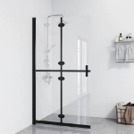 Parete per Doccia Walk-in Pieghevole in Vetro ESG 120x190 cm