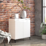 Credenza Bianco Lucido 60x35x70 cm in Truciolato