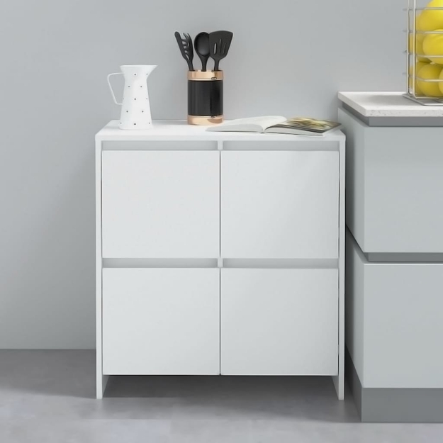 Credenza Bianca 70x41x75 cm in Truciolato