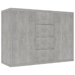 Credenza Grigio Cemento 88x30x65 cm in Truciolato