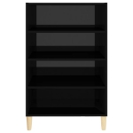 Credenza Nero Lucido 57x35x90 cm in Truciolato