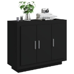 Credenza Nera 92x35x75 cm in Legno Multistrato