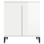 Credenza Bianco Lucido 60x35x70 cm in Truciolato