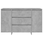 Credenza con 3 Cassetti Grigio Cemento 120x41x75 cm Truciolato