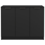 Credenza Nera 90,5x30x70 cm in Legno Multistrato