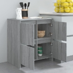 Credenza Grigio Sonoma 70x41x75 cm in Truciolato