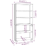 Credenza in Legno Massello di Pino Marrone Miele