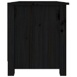 Scarpiera Nera 70x38x45,5 cm in Legno Massello di Pino