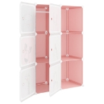 Scaffale Portaoggetti per Bambini con 6 Cubi Rosa in PP