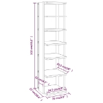 Scarpiere 2 pz Grigio Sonoma 25x27x102 cm in Legno Multistrato