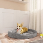 Lettino per Cani Grigio 90x70x23 cm Peluche