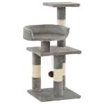 Albero per Gatti con Tiragraffi in Sisal 65 cm Grigio