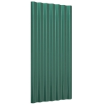 Pannelli Tetto 36pz Acciaio Verniciato a Polvere Verde 80x36 cm