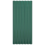 Pannelli Tetto 12pz Acciaio Verniciato a Polvere Verde 80x36 cm