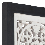 Pannello murale Intagliato a Mano MDF 60x60x1,5 cm Nero e Bianco