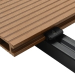 Pavimento per Esterni in WPC Cavo con Accessori 40m² 2,2m Teak