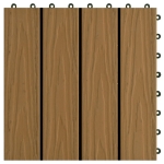 Piastrella Decking in WPC 11 pz 30x30 cm 1 sqm Colore Teak