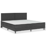 Letto a Molle Grigio Scuro in Tessuto 200x200 cm