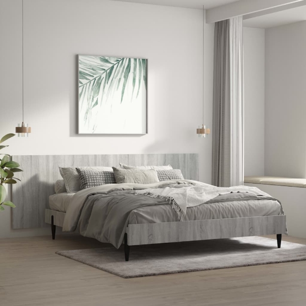 Testiera Letto Grigio Sonoma 240x1,5x80 cm Legno Ingegnerizzato