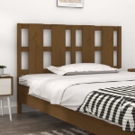 Testiera Letto Miele 145,5x4x100 cm in Legno Massello di Pino