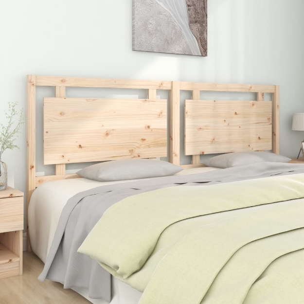 Testiera per Letto 205,5x4x100 cm in Legno Massello di Pino