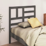 Testiera per Letto Grigia 96x4x104 cm in Legno Massello di Pino