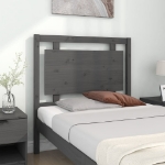 Testiera per Letto Grigia 95,5x4x100 cm Legno Massello di Pino