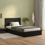 Testiera per Letto Nera 120x1,5x80 cm in Legno Multistrato