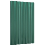 Pannelli Tetto 36pz Acciaio Verniciato a Polvere Verde 60x36 cm