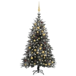 Albero Natale Artificiale con LED Palline e Neve 180cm PVC e PE