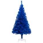 Set Albero Natale Artificiale con LED e Palline Blu 240 cm PVC