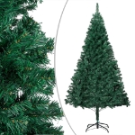 Albero di Natale Preilluminato con Palline Verde 150 cm PVC