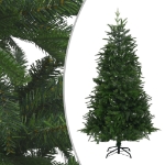 Albero Natale Artificiale LED e Palline Verde 180 cm PVC e PE