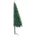 Albero Natale Angolare con LED e Palline Verde 120cm PVC