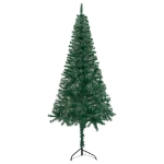 Albero Natale Angolare con LED e Palline Verde 240cm PVC