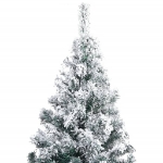 Albero Natale Artificiale con Luci LED e Neve Verde 400 cm PVC