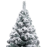 Albero di Natale Preilluminato con Palline Verde 120 cm PVC