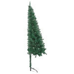 Albero Natale Angolare con LED e Palline Verde 240cm PVC