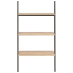 Scaffale Pendente a 3 Livelli Marrone Chiaro e Nero 64x34x116cm