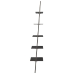 Scaffale Pendente a 5 Livelli Nero 64x34x185,5 cm