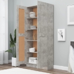 Libreria Grigio Cemento 82,5x30,5x185,5 cm in Truciolato