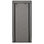 282430 Shoe Cabinet with Cover Grey 58x28x106 cm Fabric