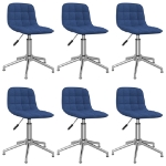 3086795 Swivel Dining Chairs 6 pcs Blue Fabric (334055x3)