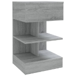 Comodino Grigio Sonoma 40x35x65 cm in Legno Multistrato