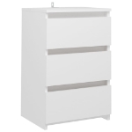 Comodini 2 pz Bianco Lucido 40x35x62,5 cm in Truciolato